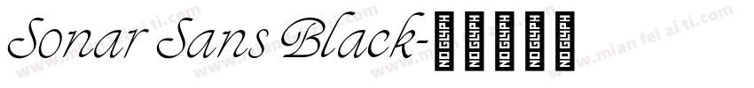 Sonar Sans Black字体转换